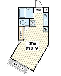 フローライト・M ワンルームの間取図画像