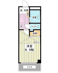 ベルメゾン 1Kの間取図画像