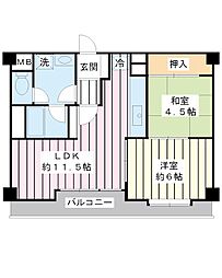 メゾン陣屋行徳 2LDKの間取図画像