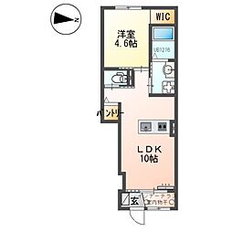 Conforto原島 1LDKの間取図画像