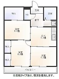 サザンクロス 3DKの間取図画像