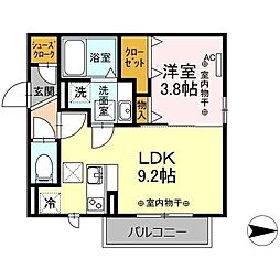 セレーネライツ 1LDKの間取図画像