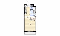 エザンス2 1Kの間取図画像