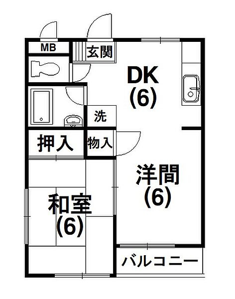 ハイツ魚妻パートI 202｜静岡県浜松市中央区富塚町(賃貸マンション1LDK・2階・37.19㎡)の写真 その2