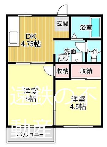 KIメダリストIII 202｜静岡県浜松市中央区佐藤１丁目(賃貸マンション2DK・1階・34.26㎡)の写真 その2