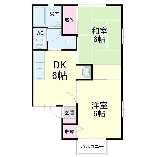 リヴェールエレガンA 103｜静岡県浜松市中央区入野町(賃貸アパート2DK・1階・42.00㎡)の写真 その2