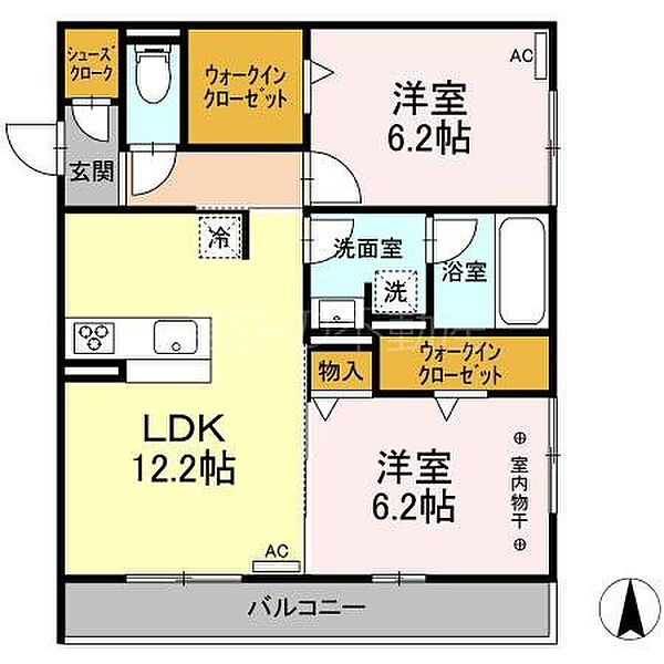 Advance 301｜静岡県浜松市中央区佐藤１丁目(賃貸アパート2LDK・3階・60.39㎡)の写真 その2