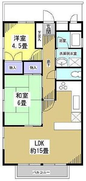 第6イトウハイツ ｜静岡県浜松市中央区佐鳴台１丁目(賃貸アパート2LDK・1階・53.46㎡)の写真 その2