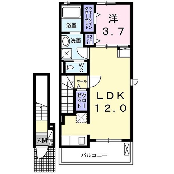 パラッツオIII 202｜静岡県浜松市浜名区小松(賃貸アパート1LDK・2階・42.56㎡)の写真 その2
