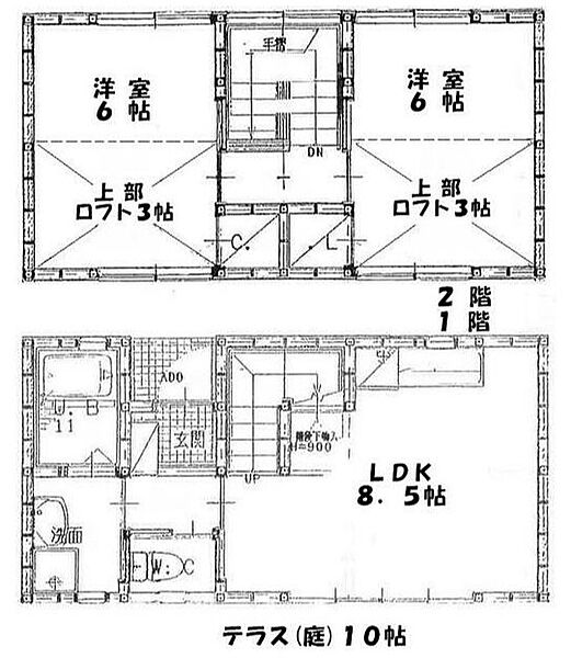 ヴィバーチェII 5｜静岡県浜松市中央区積志町(賃貸テラスハウス2LDK・--・52.98㎡)の写真 その2