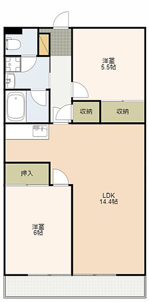 マンションアルボ 201｜静岡県浜松市中央区中里町(賃貸マンション2LDK・2階・57.93㎡)の写真 その2