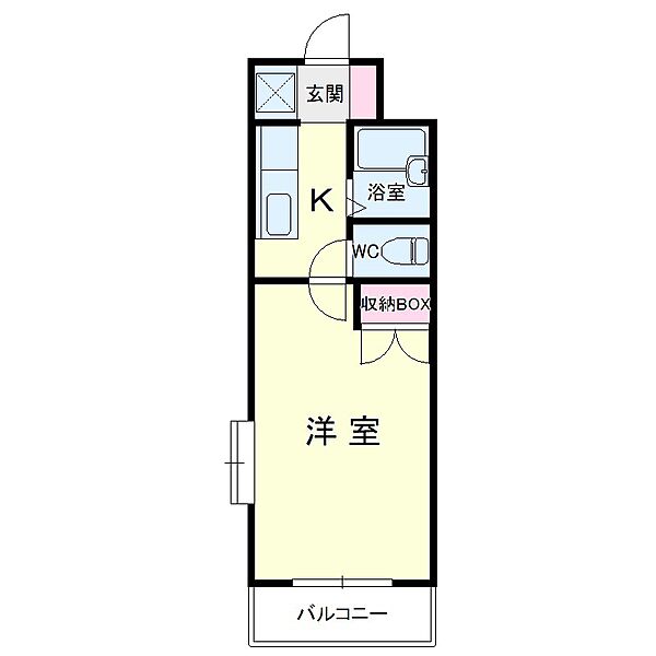 初生マンション 406｜静岡県浜松市中央区初生町(賃貸マンション1K・4階・25.92㎡)の写真 その2