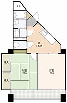 コーポサンライズ 7W ｜ 静岡県浜松市中央区野口町140（賃貸マンション2K・7階・39.70㎡） その2