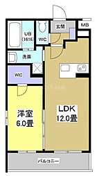 ブリアージュ豊田町駅 2階1LDKの間取り