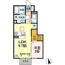 オンビリカル　ドゥ 103 ｜ 静岡県浜松市中央区中田町135（賃貸アパート1LDK・1階・32.94㎡） その2