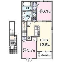 NISHIIBA　BASE　2 206 ｜ 静岡県浜松市中央区西伊場町2561-6（賃貸アパート2LDK・2階・56.44㎡） その2