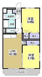 ブライトヒルズ可睡の杜 2LDKの間取図画像