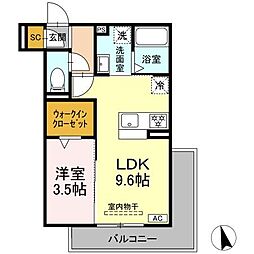 T-Success 1LDKの間取図画像