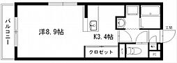 グランストーク立野 1Kの間取図画像
