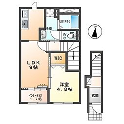 マ・グランX 1LDKの間取図画像