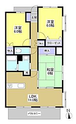 ライ・レ・ローゼ 3LDKの間取図画像