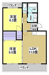 間取図画像 2LDK