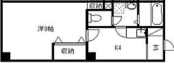 ゴールドサークル尾張町 1Kの間取図画像