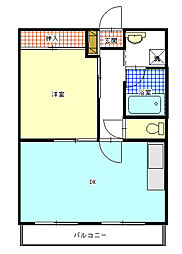 エクセル・パル 1LDKの間取図画像