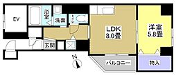 ソルトシティ浜松 1LDKの間取図画像