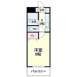 ラ・セフィーロ6 1Kの間取図画像