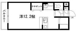 アポロミレニア 1Kの間取図画像
