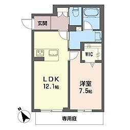 グローリアス浜松 1LDKの間取図画像