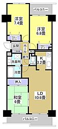 ジェイハイム東浜松 3LDKの間取図画像