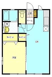 グランドソレーユ 1LDKの間取図画像