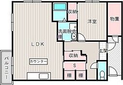 エヴァ・グリーン 1SLDKの間取図画像