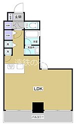 TERZO ワンルームの間取図画像