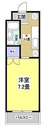 ラフォーレ半田 1Kの間取図画像