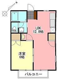 ドミール葵 1LDKの間取図画像