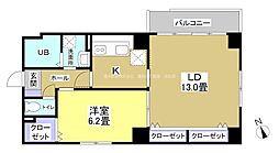 ソルトシティ浜松 1LDKの間取図画像