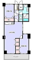 ニューライフ浜松 2LDKの間取図画像