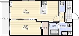 ベレッツア神田町1 1LDKの間取図画像