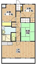 ベルティストン 3LDKの間取図画像