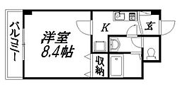 オリーブ 1Kの間取図画像