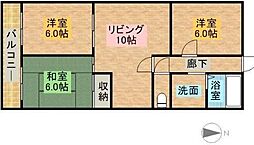 リアライズ山下町 3LDKの間取図画像