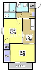 グランジュール 2DKの間取図画像