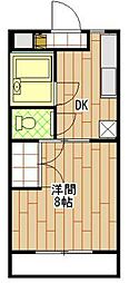 マンションみずほ2 1DKの間取図画像