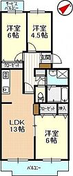 平和ハイツG 3LDKの間取図画像