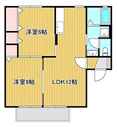 グリシーナ 2LDKの間取図画像