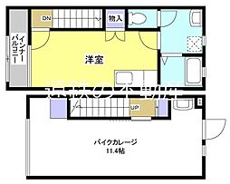 ホビープラス ワンルームの間取図画像