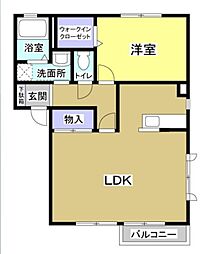 ファミーユ1 1LDKの間取図画像